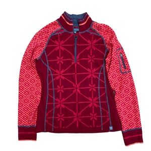 Title Nine Super Power Quarter Zip Sweater Diamond Peak